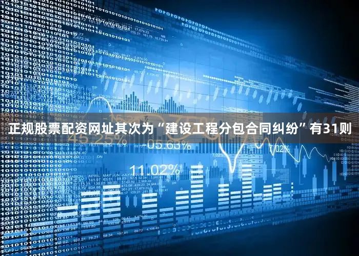 正规股票配资网址其次为“建设工程分包合同纠纷”有31则