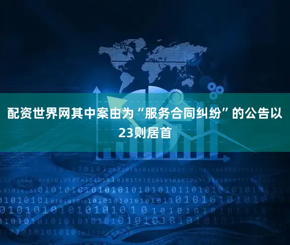 配资世界网其中案由为“服务合同纠纷”的公告以23则居首